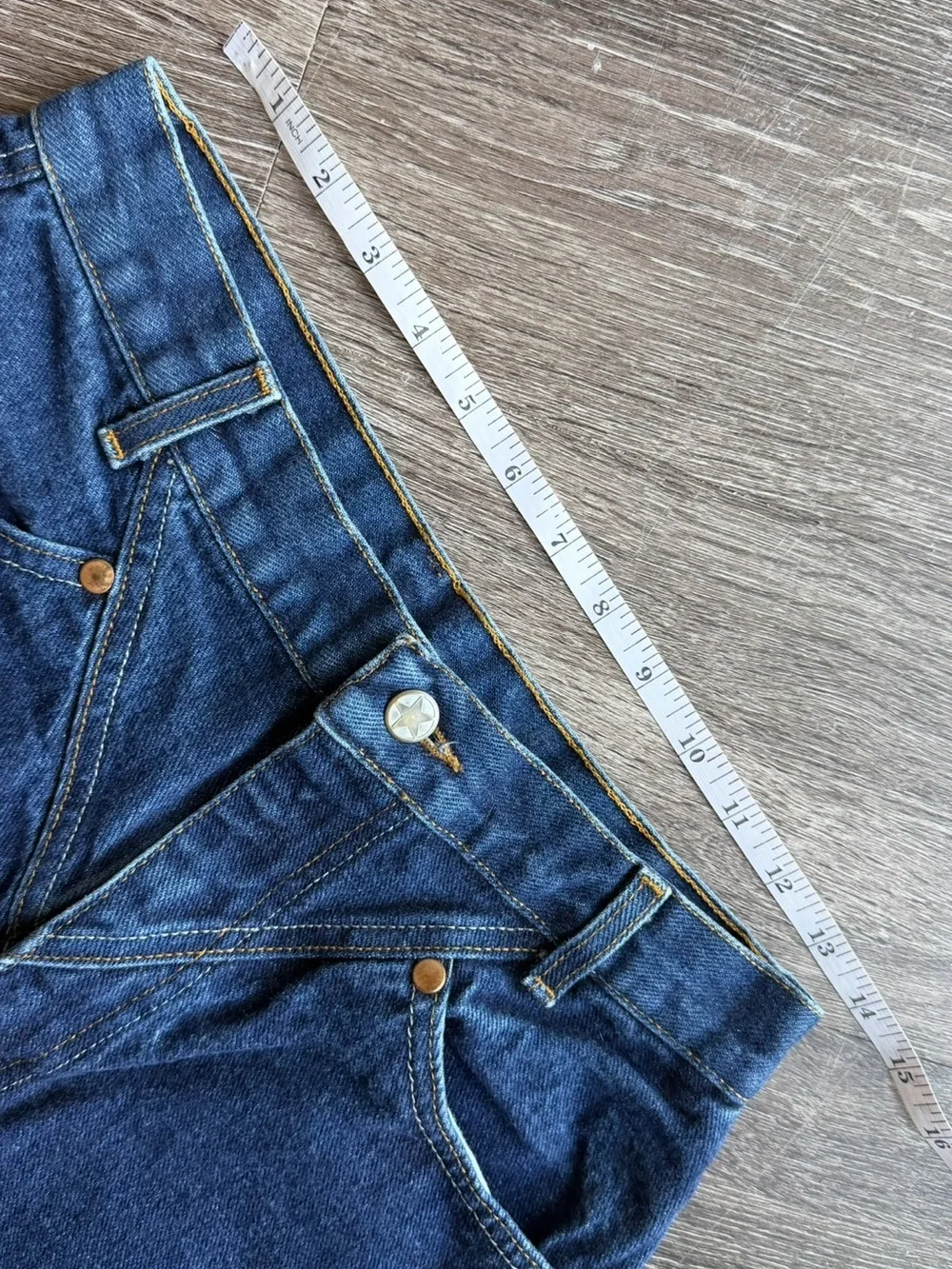Ozark Mountain Y2K High Rise Wide Leg Jeans Star Button